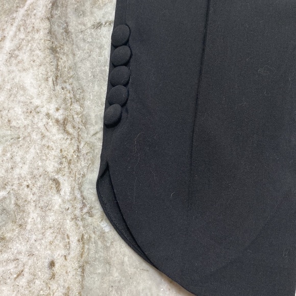 James Icon black dress pants with covered buttons on ankle - Picture 3 of 6